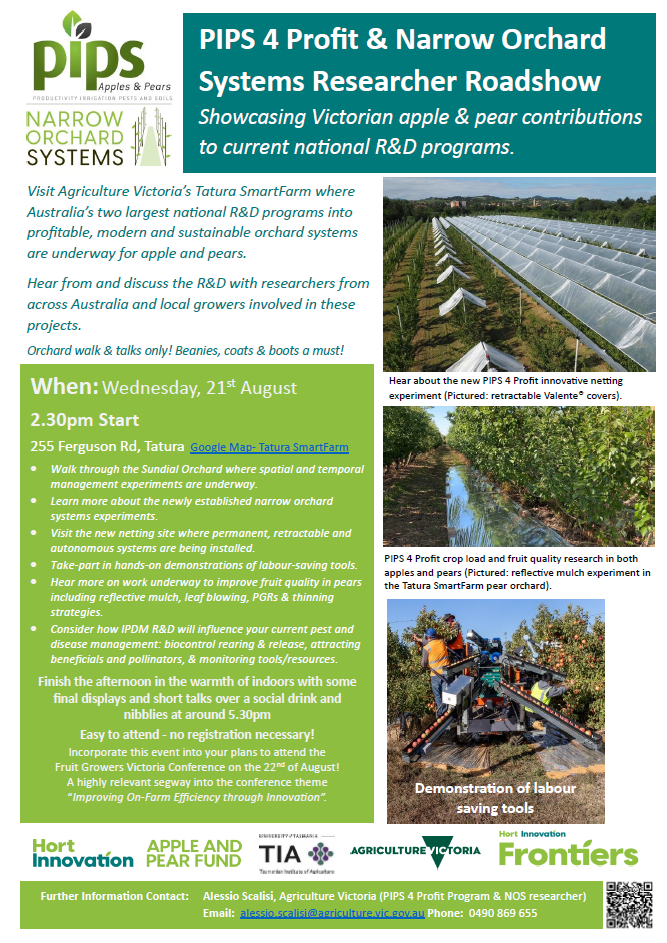 PIPS 4 Profit & Narrow Orchard Systems Researcher Roadshow